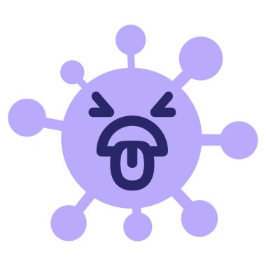 Parlak neon renkli kızgın virüs