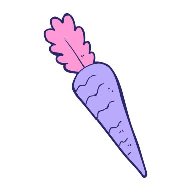 parlak neon renkli çizgi film havucu