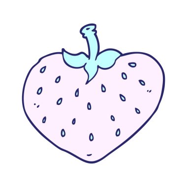 parlak neon renkli çilek çizgi filmi