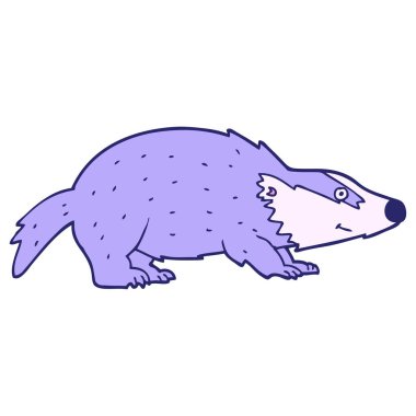 parlak neon renkli çizgi film porsuğu