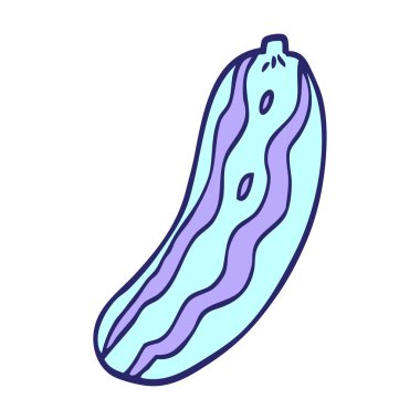 karikatür karalama salatalığı parlak neon renginde