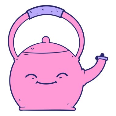 parlak neon rengi bir çaydanlık.