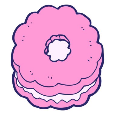 parlak neon renkli çizgi film bisküvisi