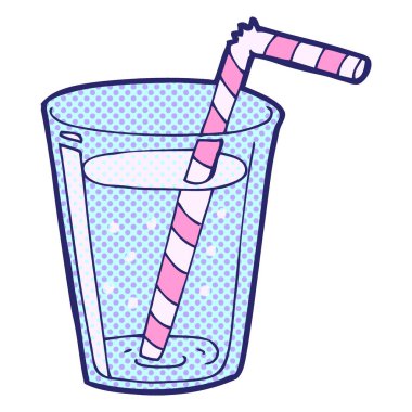 çizgi film karalaması parlak neon rengi