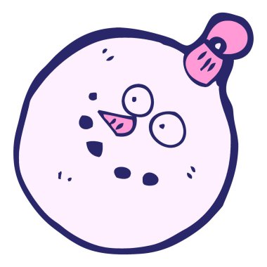 karikatür kardan adam yüzünü biblo