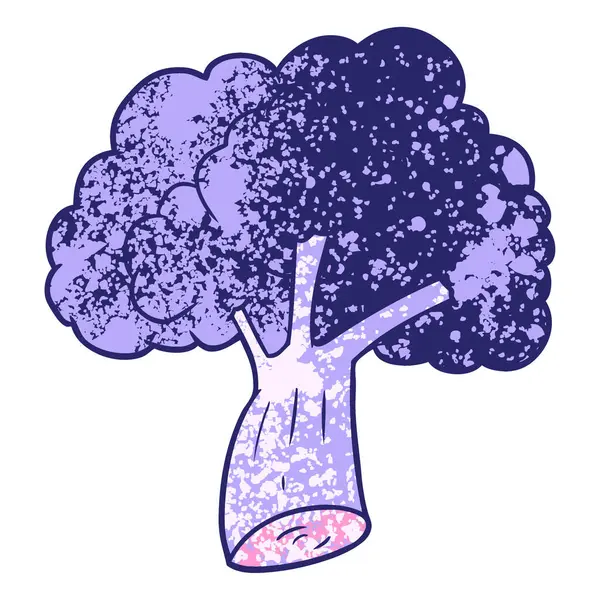 parlak neon renkli çizgi film brokoli