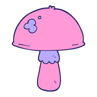 parlak neon renkli çizgi film mantarı