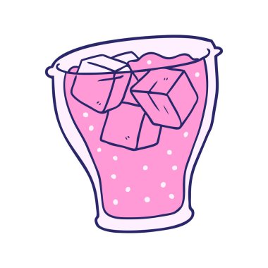 parlak neon renginde buzlu bir kola bardağı.