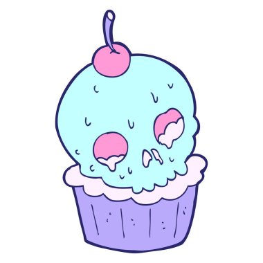 parlak neon renkli cadılar bayramı pastası.