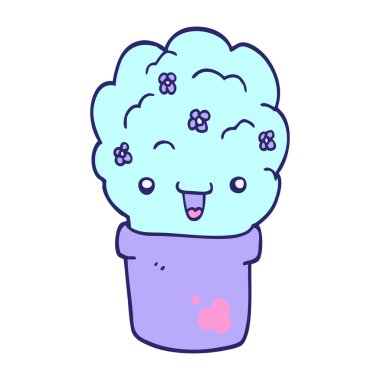 parlak neon renginde tencerede çizgi film çalısı