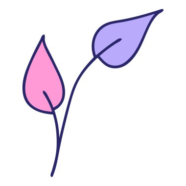 Parlak neon renkli güzel yapraklar.