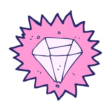 parlak neon renginde elmas çizgi film