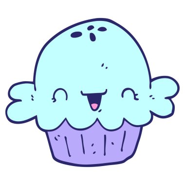 Parlak neon renkli şirin çizgi film turtası