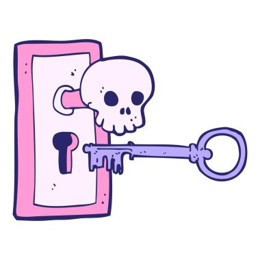 çizgi filmlerdeki gibi parlak neon renkli kapı tokmağı.