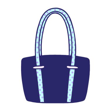 Parlak neon renkli kırmızı büyük bir çantanın el çizimi karikatürü.