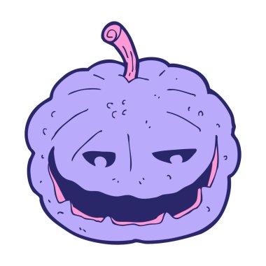 karikatür cadılar bayramı balkabağı parlak neon rengi