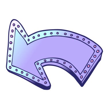 parlak neon renkli ok karikatürü