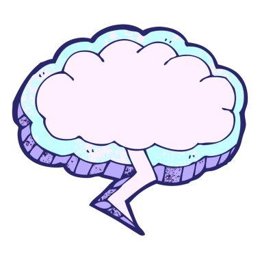 Parlak neon renkli gök gürültüsü bulutu sembolü