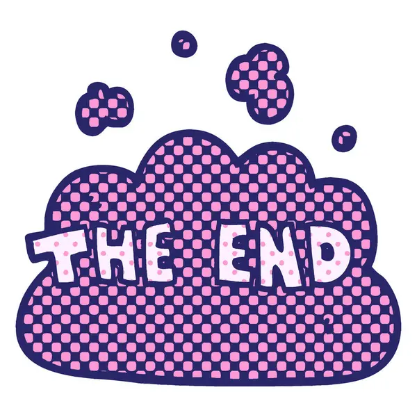 çizgi film sonu yazı tipini parlak neon renginde karala