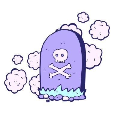 parlak neon renkli çizgi film mezarı