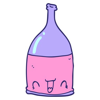 parlak neon renkli şarap şişesi