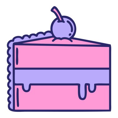 Parlak neon renkli çikolatalı pastanın ikonik dövme görüntüsü