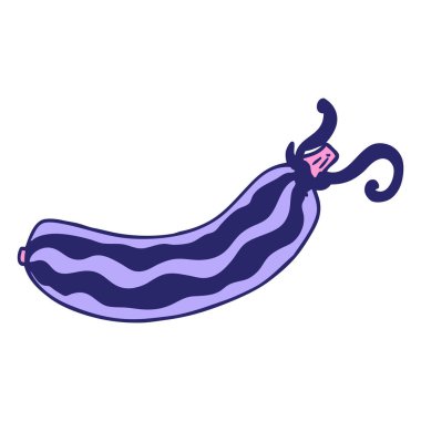 karikatür karalama salatalığı parlak neon rengi