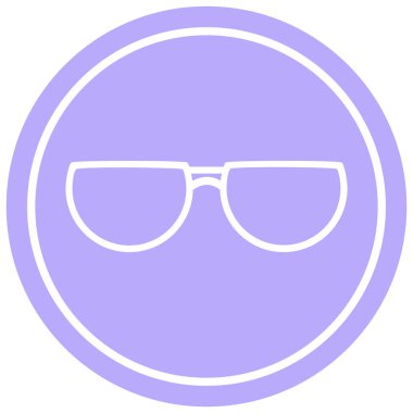 parlak neon rengi ile grafik vektör illüstrasyon dairesel sembolü