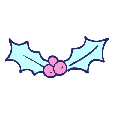 karikatür karalaması Holly parlak neon rengi kesiyor