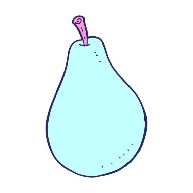 çizgi film armudu parlak neon rengi