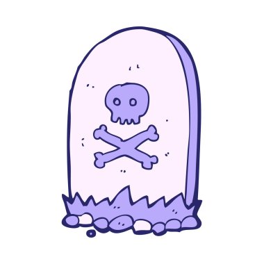 parlak neon renkli çizgi film mezarı