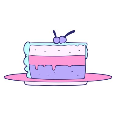 parlak neon renkli çizgi film pastası