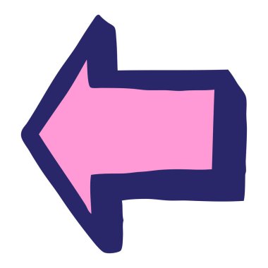 parlak neon renkli ok karikatürü