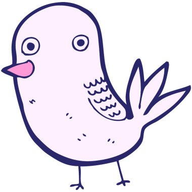 parlak neon renkli komik kuş