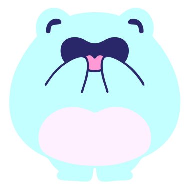 Neşeli neon renkli gülen kurbağa.