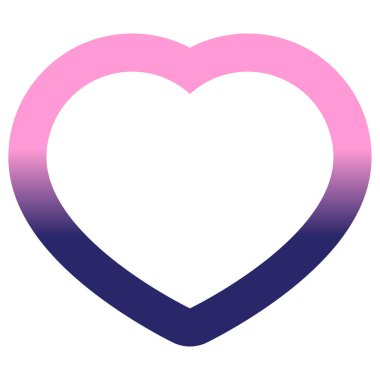 Parlak neon renkli basit kalp grafiği