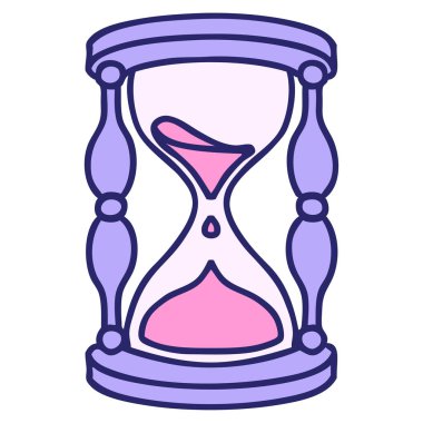 Parlak neon renkli bir saatin ikonik dövme görüntüsü