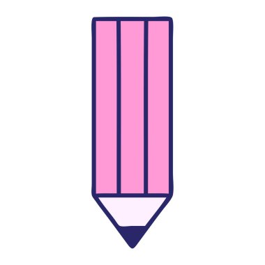 Parlak neon renkli bir kalemin ikonik dövme görüntüsü