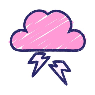 Parlak neon renkli bulut grafiği