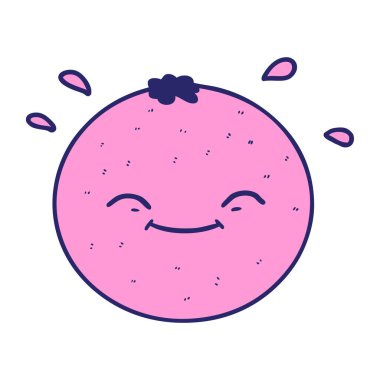 parlak neon renkli turuncu çizgi film