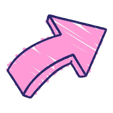 parlak neon renginde yön oku