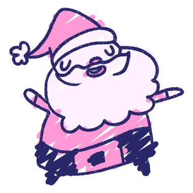 Parlak neon renkli Noel Baba