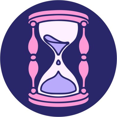 Parlak neon renkli bir saatin ikonik dövme görüntüsü