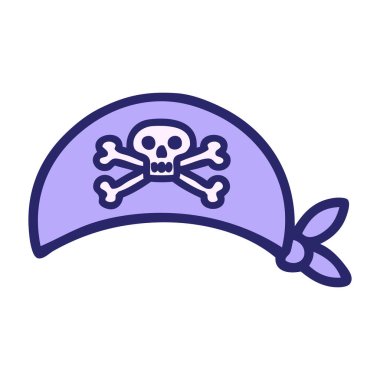 Parlak neon renkli korsan başörtüsünün ikonik dövme görüntüsü