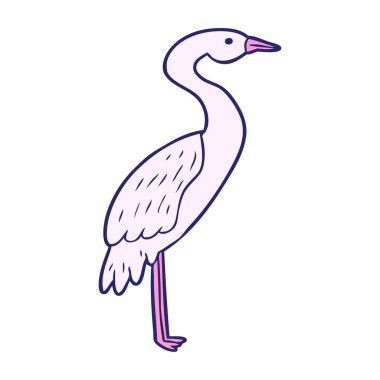 parlak neon renkli leylek çizgi filmi