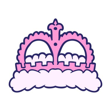 parlak neon renkli çizgi film tacı