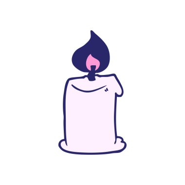 parlak neon renkli çizgi film mumu