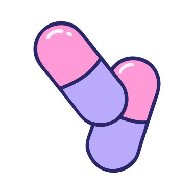 Parlak neon renkli hapların ikonik dövme görüntüsü