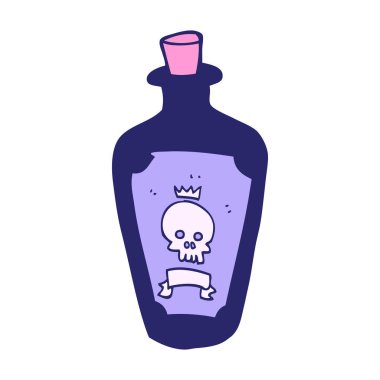 parlak neon renkli karikatür zehiri