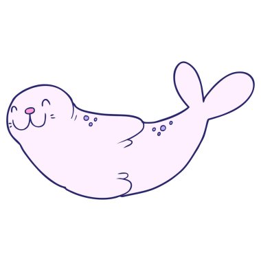 parlak neon renkli çizgi film mührü